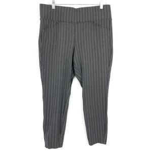 torrid Gray Pinstripe Cropped Pants